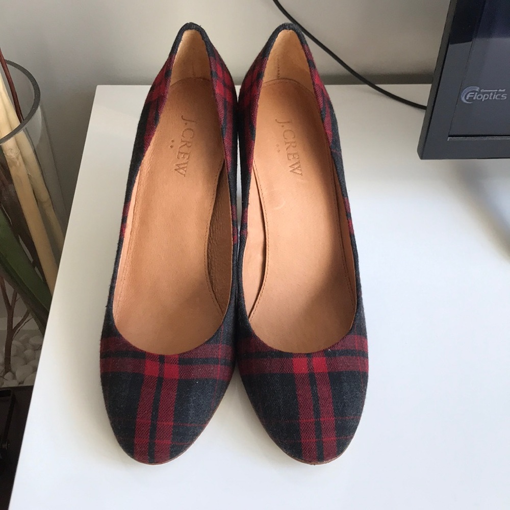J. Crew Plaid Pumps
